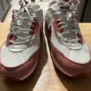 Nike White and Rose Pink Air Max Sneakers